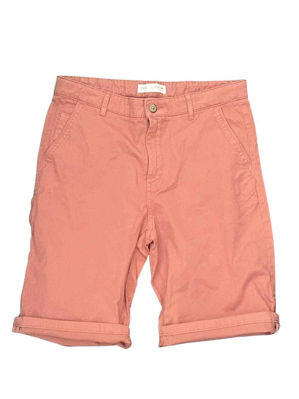 Zara Coral Chino Shorts boys 13-14